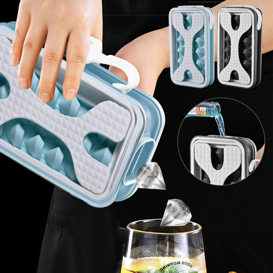 2In1 Portable Silicone Ice Ball Mold Ice Maker Water Bottle Ice Cube Mould Bottle Creative Ice Ball Diamond Curling Summer Kitchen Gadgets