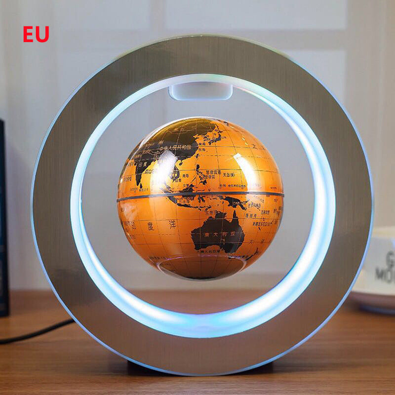 Round LED World Map Floating Globe Magnetic Levitation Light anti Gravity Magic