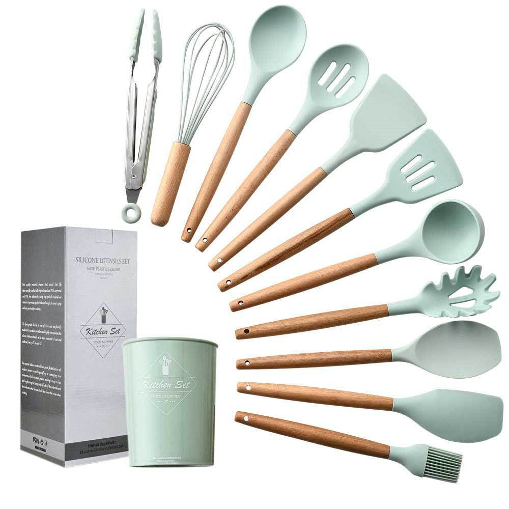 11 Pcs Non Stick Spatula Kitchenware Cooking Set