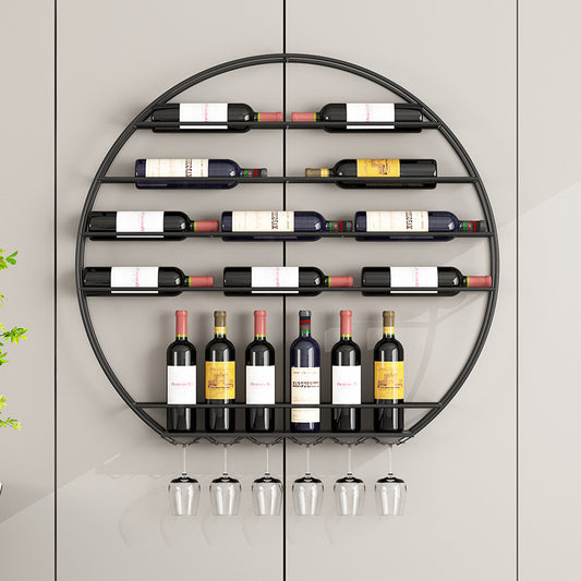 European-Style Iron Red Wine Glass Holder Wall-Mounted Wine Rack Hanging Display Rack Goblet Rack