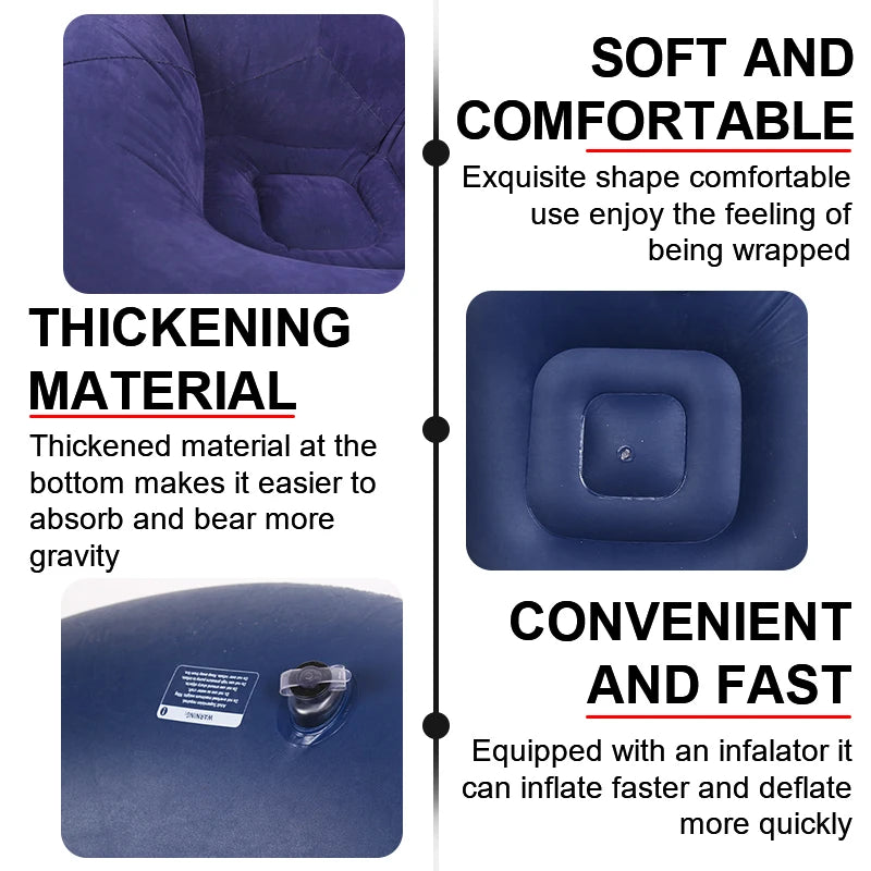 Lazy Inflatable Sofa Chairs Thickened PVC Lounger Seat Tatami Bean Bag Sofas for Living Room Leisure Sofa Furniture Chairs