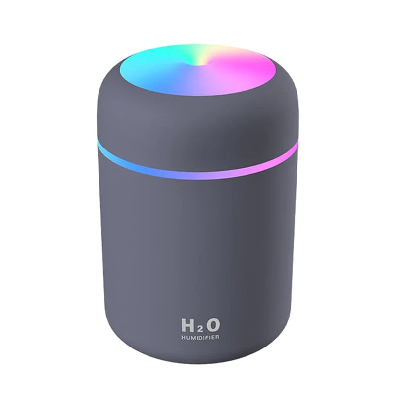 300Ml Mini Air Humidifier Ultrasonic Aroma Essential Oil Diffuser Auto Shut-Off USB Mist Sprayer Home Car Air Humidifier Light