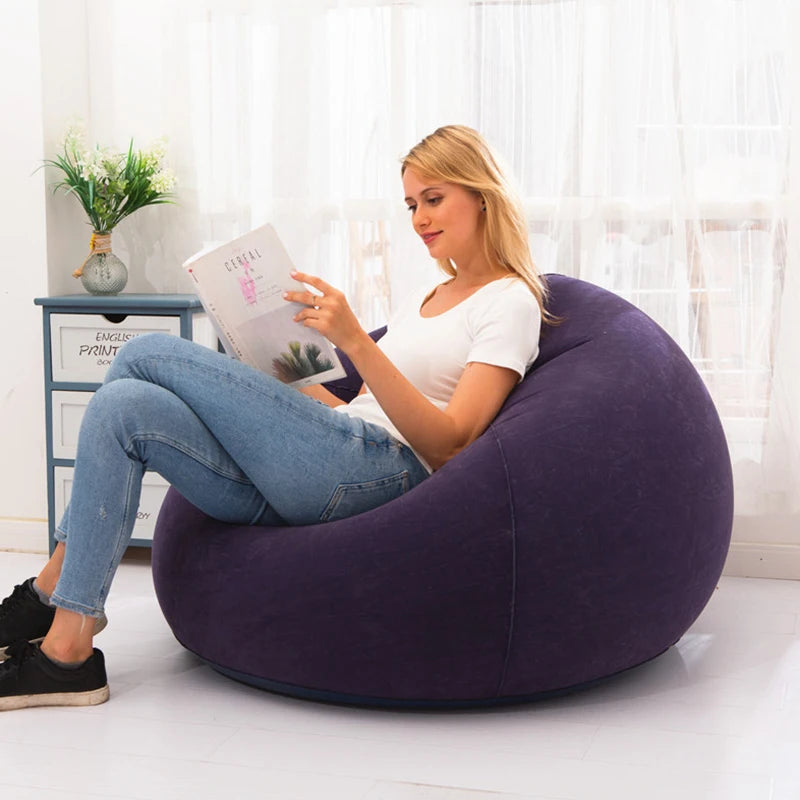 Lazy Inflatable Sofa Chairs Thickened PVC Lounger Seat Tatami Bean Bag Sofas for Living Room Leisure Sofa Furniture Chairs